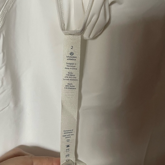Lululemon Sculpt Tank White Size 2 - Picture 6 of 6